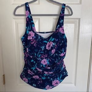 Land’s End Floral Tankini swim top